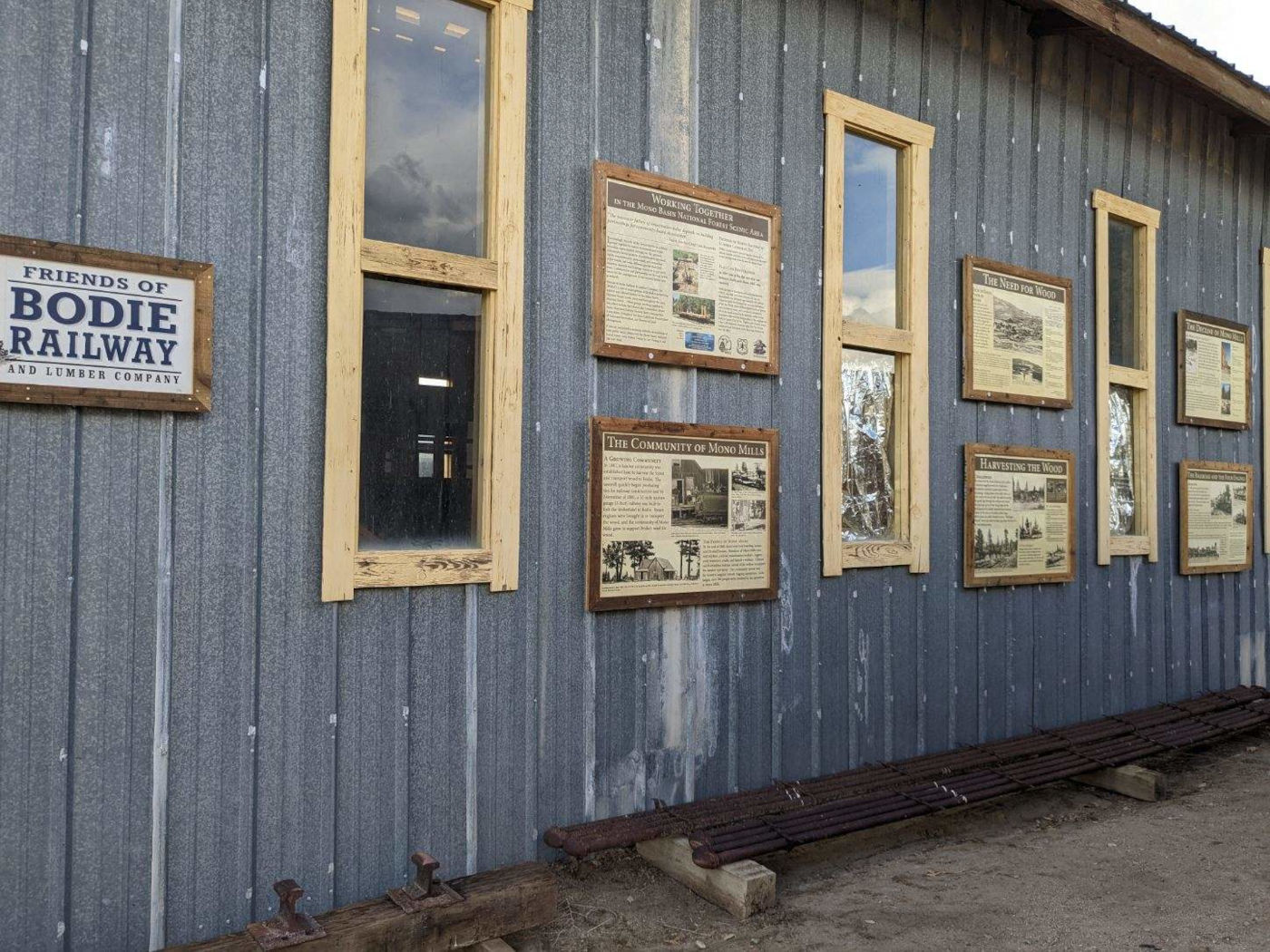 Bodie railroad exhibit